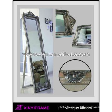 Bedroom Silver Wood Framed Dressing Antique Mirror Stand